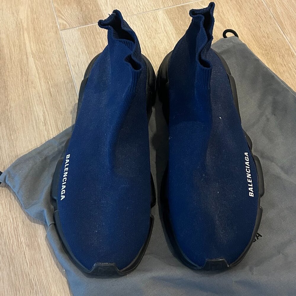 Balenciaga Speed 2.0 Sock Knit Fabric High Top Sneakers - Picture 4 of 7